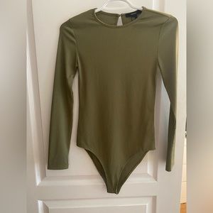 Green Bodysuit with clip at the bottom
